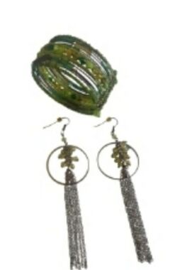 Vintage copper metal jewelry set